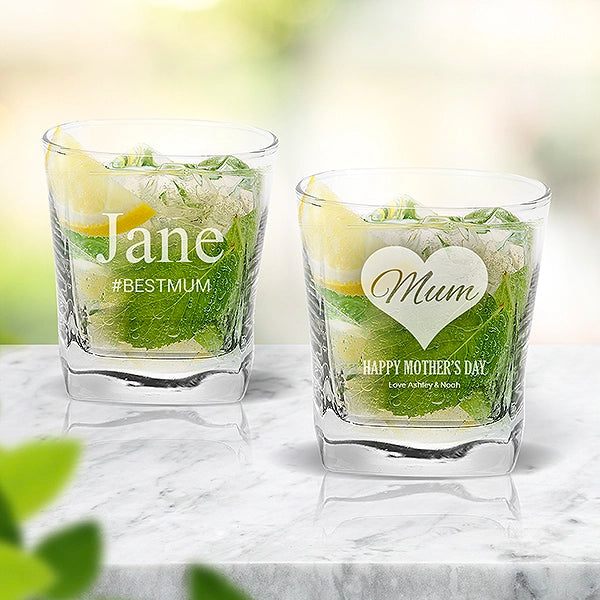 Personalised Tumbler Glasses for Mum