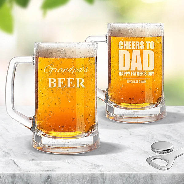 Personalised Beer Mugs for Dad
