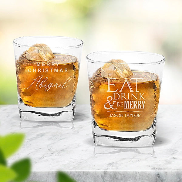 Christmas Engraved Tumbler Glasses