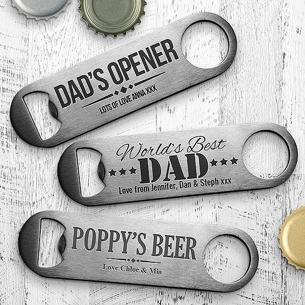 Personalised Bottle Openers for Dad