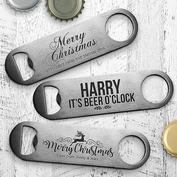 Personalised Christmas Bottle Openers