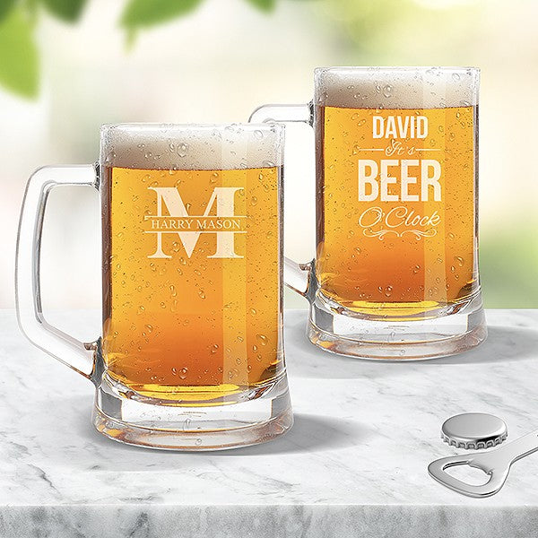 Personalised Engraved Beer Mugs