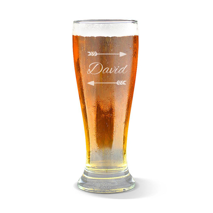 Arrow Engraved Premium Beer Glass
