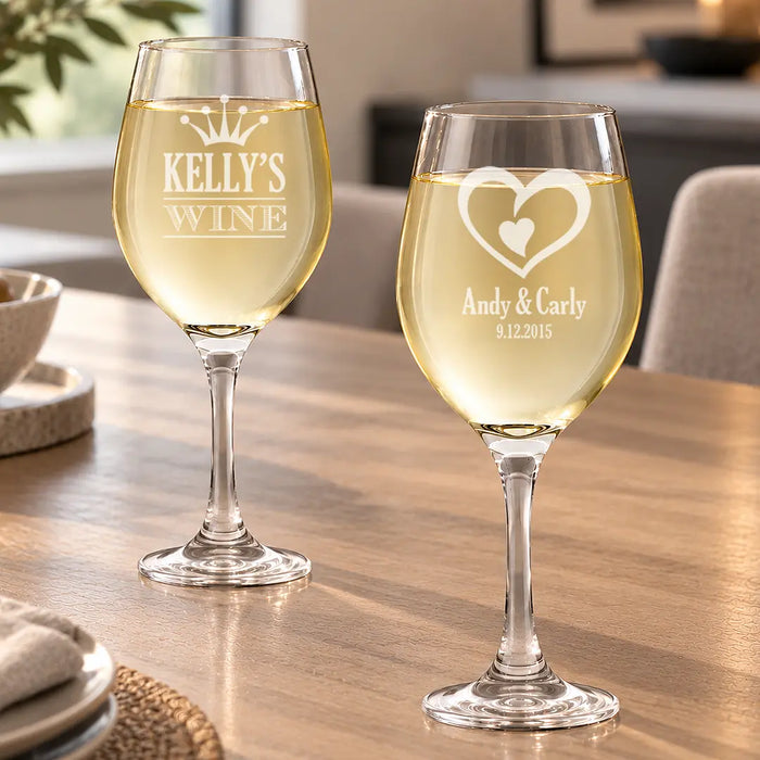 Engraved Wine Glasses