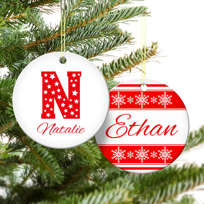 Personalised Round Christmas Ornaments