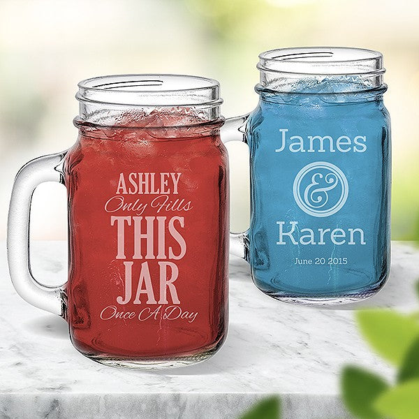 Engraved Mason Jars