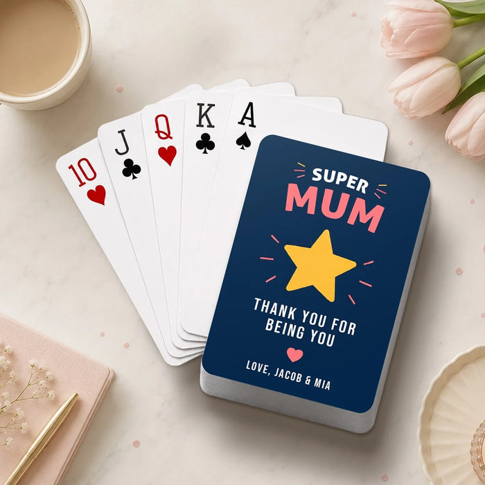 Personalised Playing Cards for Mum