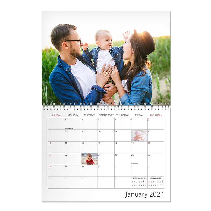 Personalised Calendar Customisable Photo Calendars 2024 Fabness