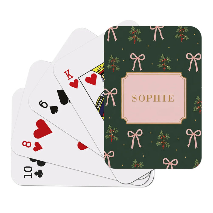 Christmas Bow Playing Cards