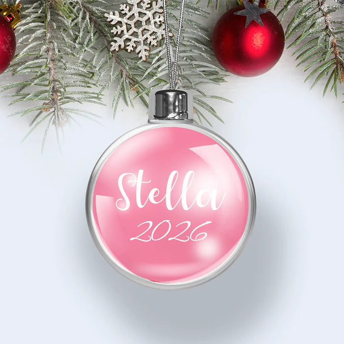 Name & Year Christmas Baubles
