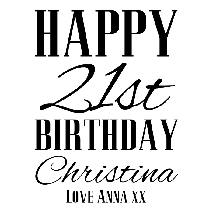Classic Happy Birthday Engraved Premium Beer Glass