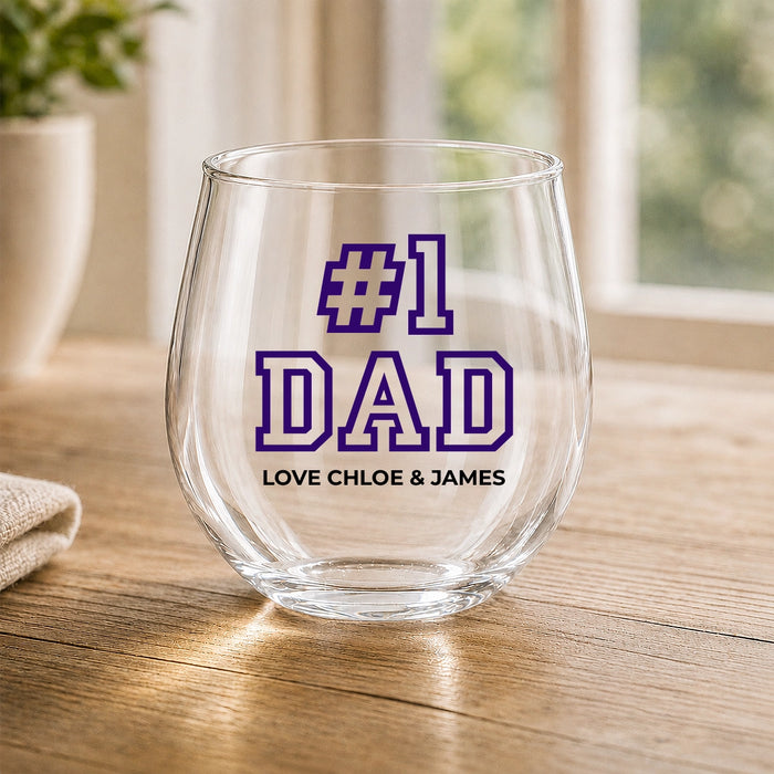 #1 Coloured Stemless Wine Glass