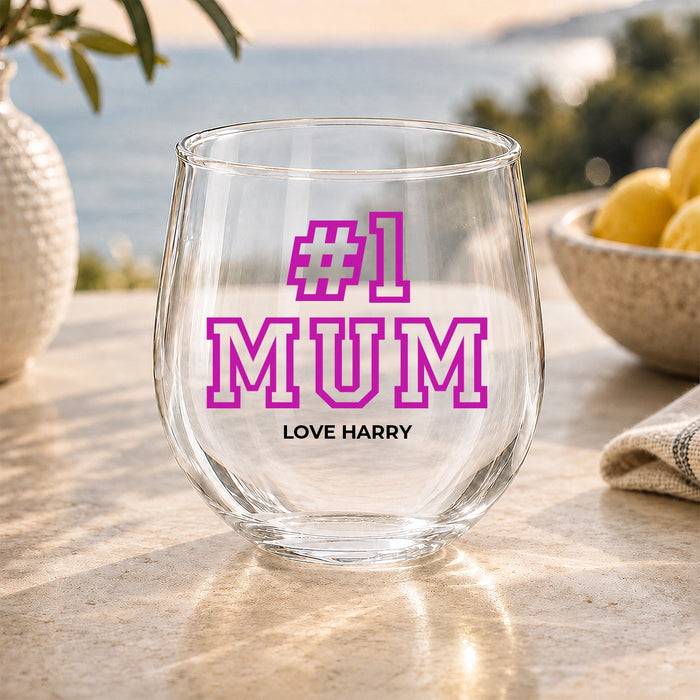 #1 Coloured Stemless Wine Glass