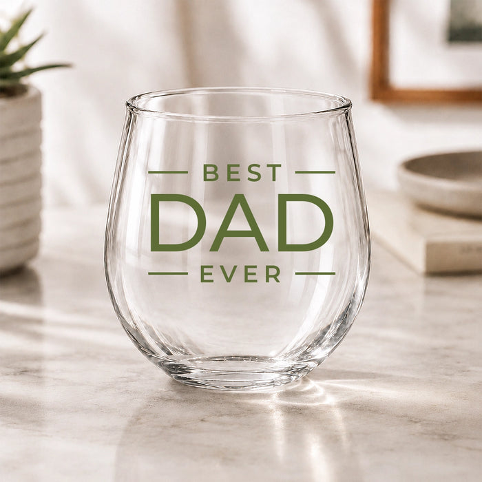 Best Ever Stacked Coloured Stemless Wine Glass