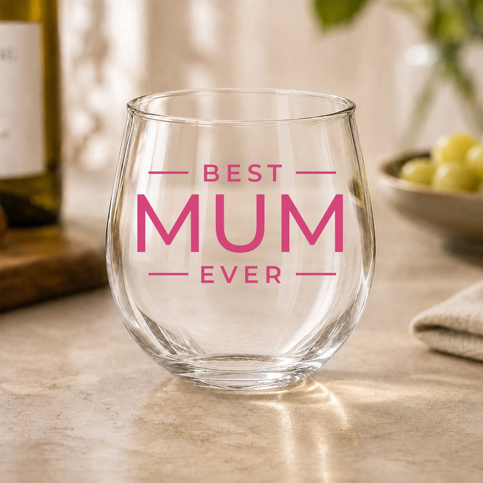 Best Ever Stacked Coloured Stemless Wine Glass