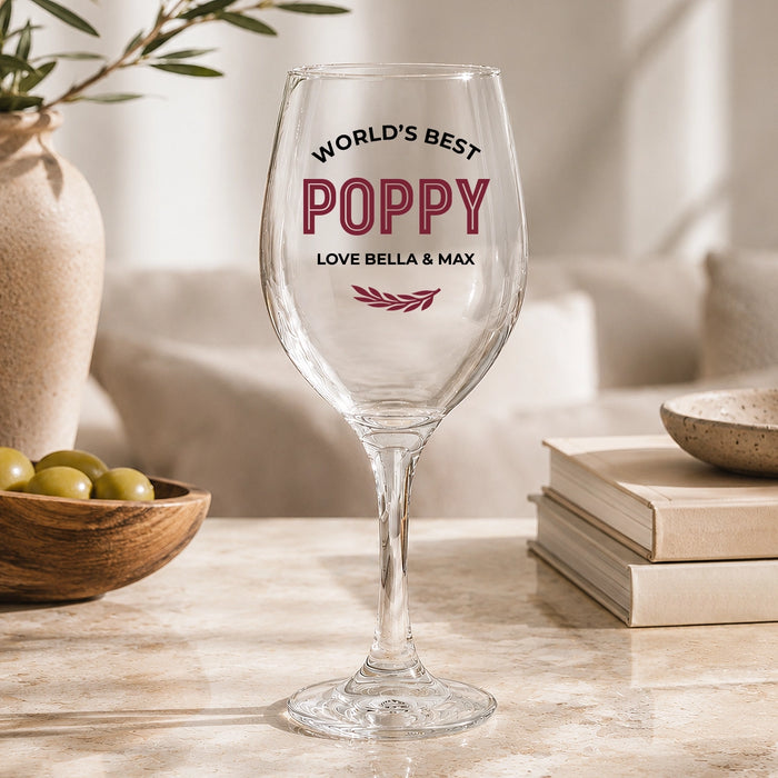 World's Best Classic Coloured Wine Glass