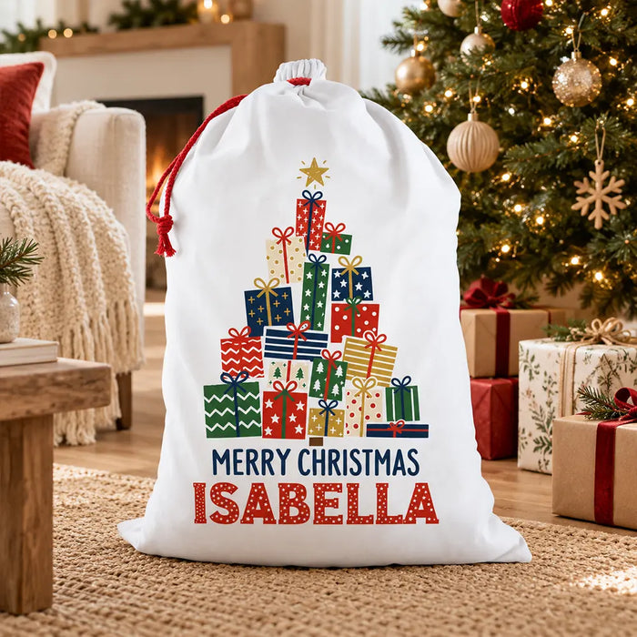 Christmas Present Tree Santa Sack