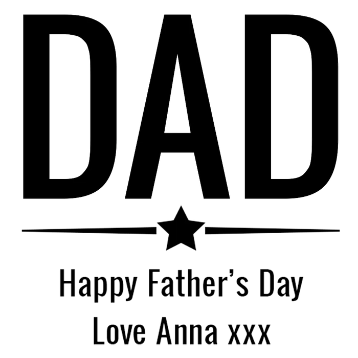 Dad Engraved Standard Beer Glass