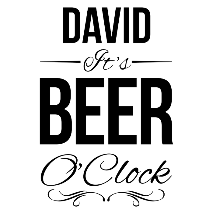Beer O'Clock Glass Beer Mug