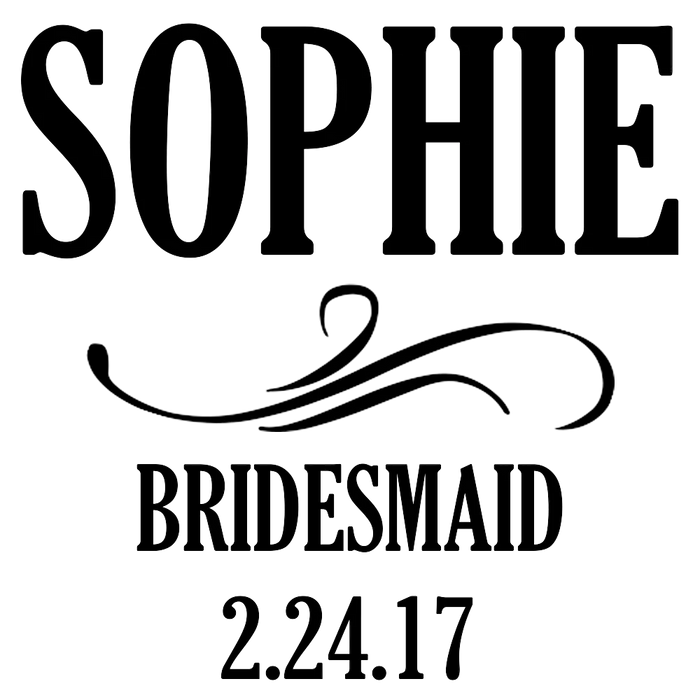 Bridesmaid Engraved Wine Glass