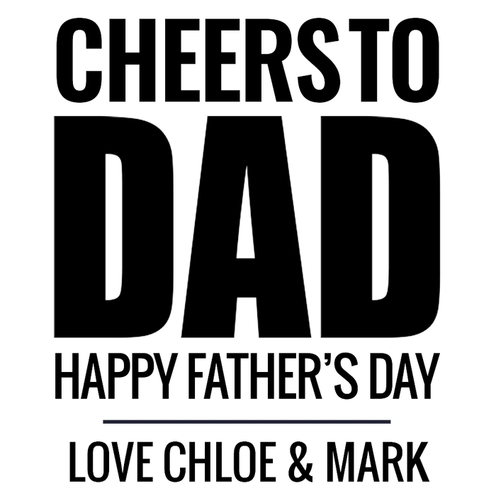 Cheers To Dad Engraved Standard Beer Glass