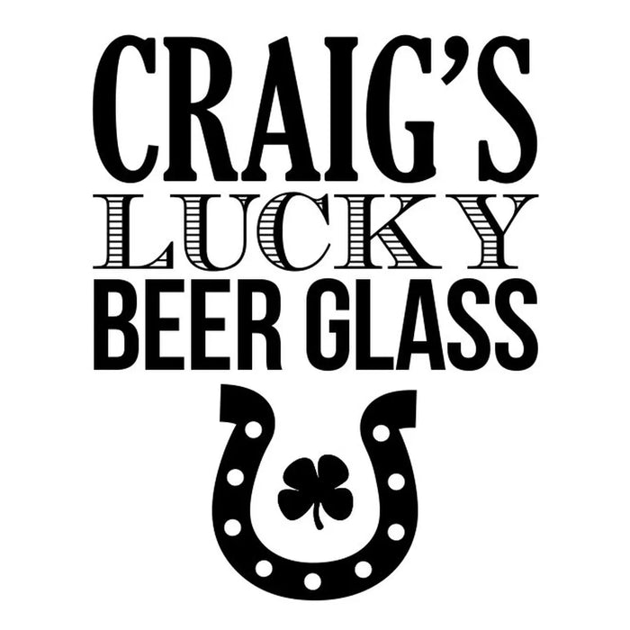 Lucky Engraved Premium Beer Glass