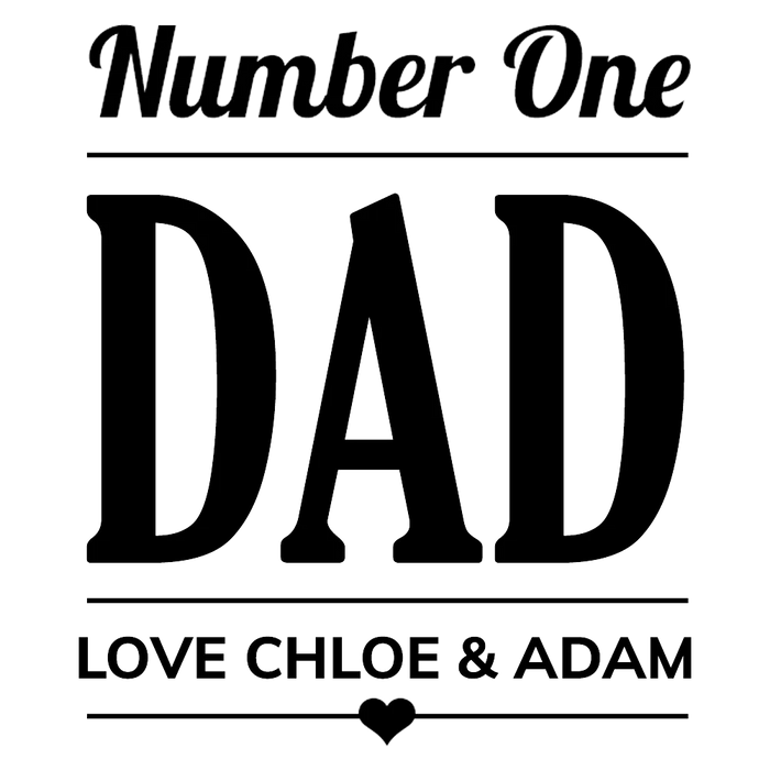 Number 1 Dad Engraved Pint Glass