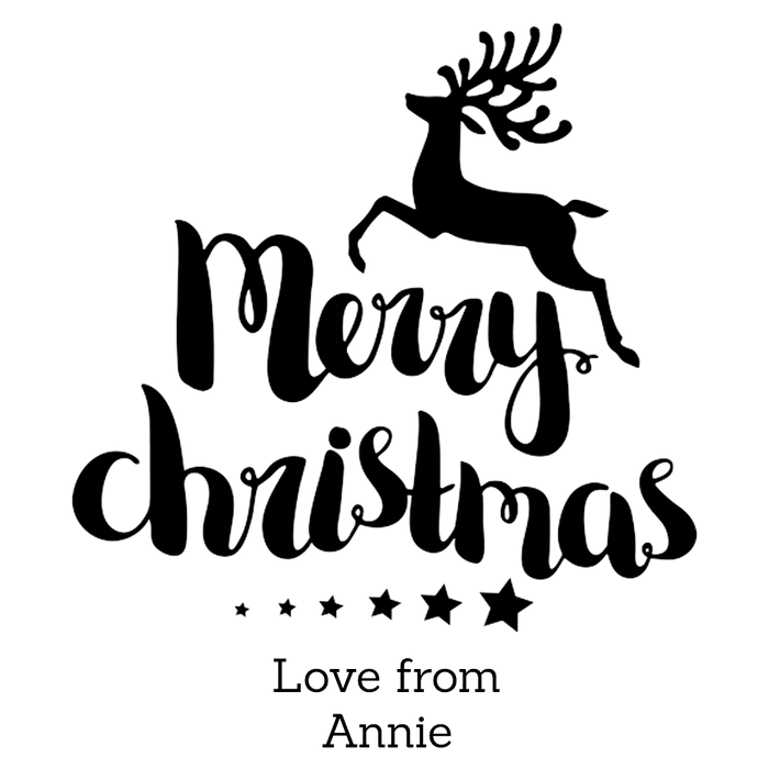 Reindeer Christmas Engraved Pint Glass