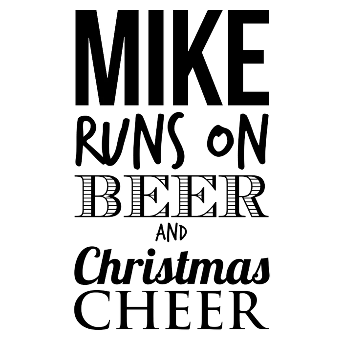 Runs On Engraved Pint Glass