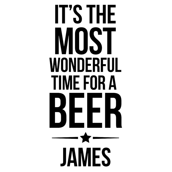 Wonderful Time Engraved Pint Glass