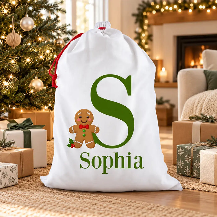 Christmas Initial Santa Sack