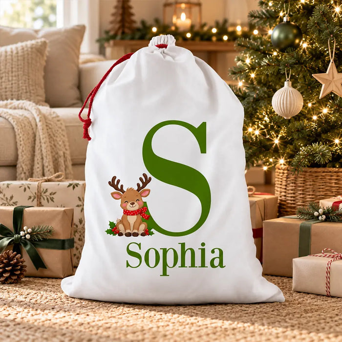 Christmas Initial Santa Sack