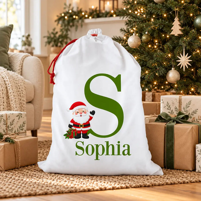 Christmas Initial Santa Sack