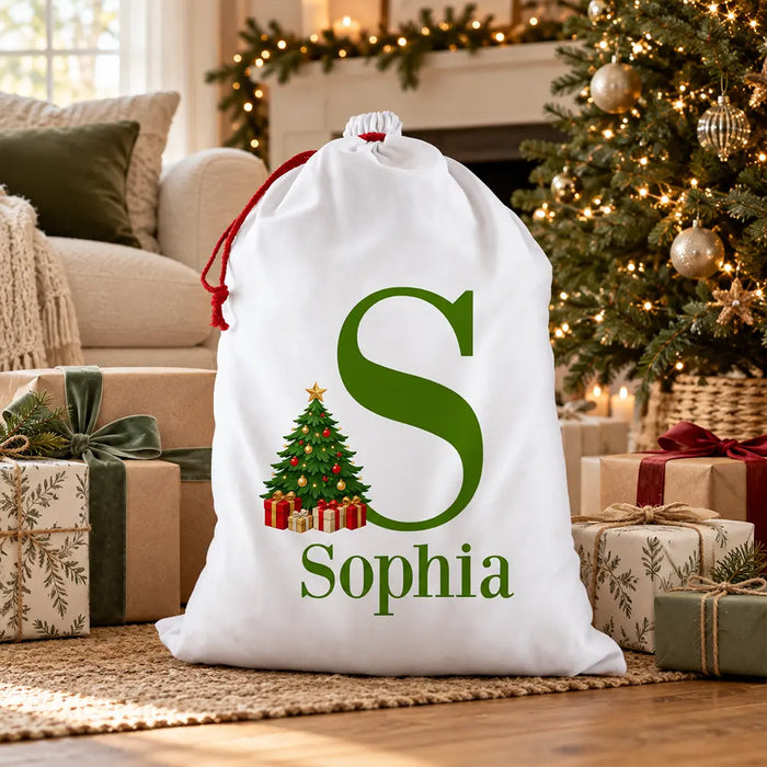 Christmas Initial Santa Sack