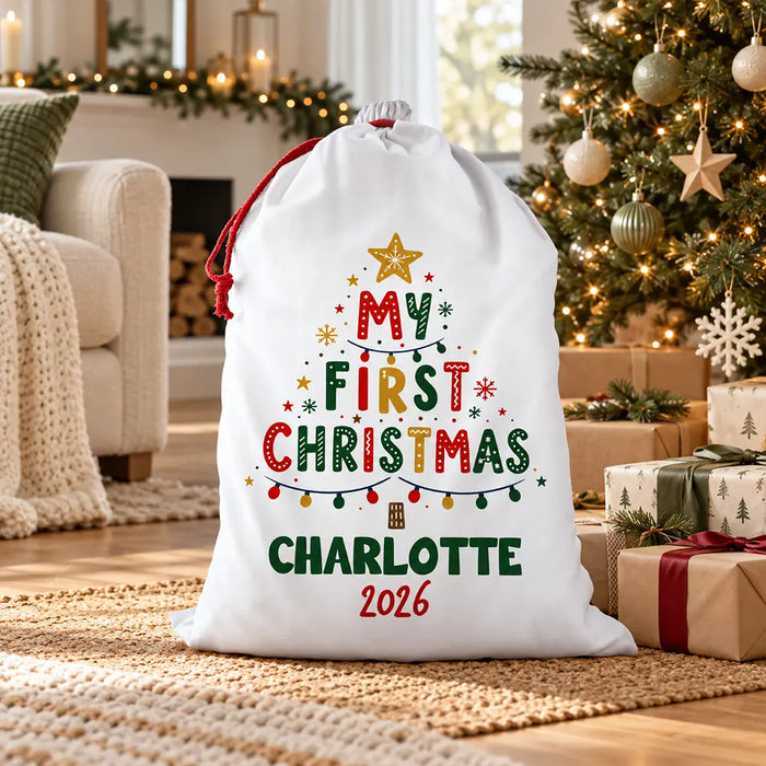 Festive First Christmas Santa Sack
