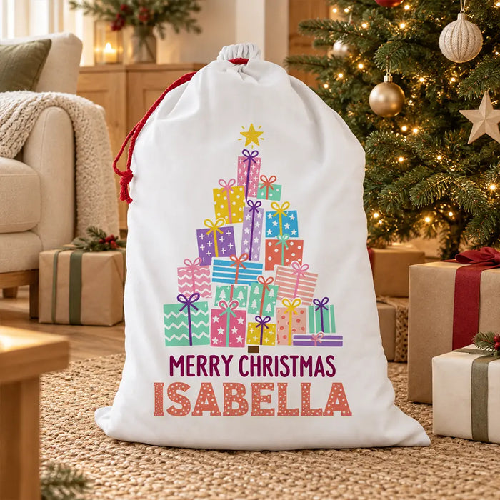 Christmas Present Tree Santa Sack