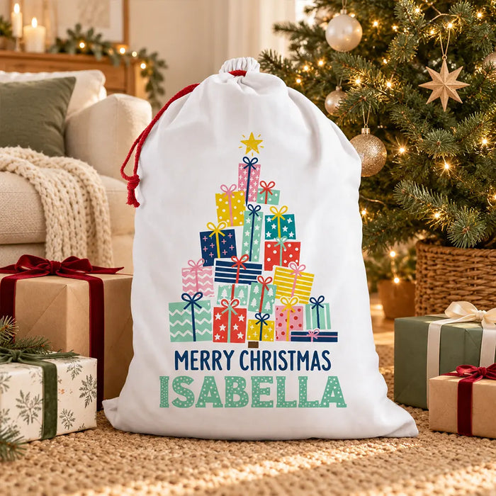 Christmas Present Tree Santa Sack