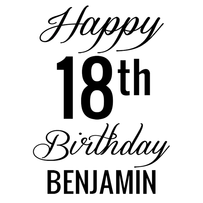 Fancy Happy Birthday Engraved Standard Beer Glass