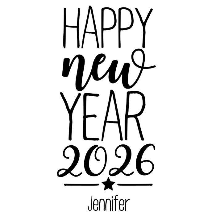 Fun New Year Engraved Champagne Glass