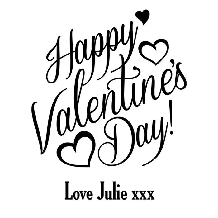 Happy Valentine's Day Engraved Premium Beer Glass