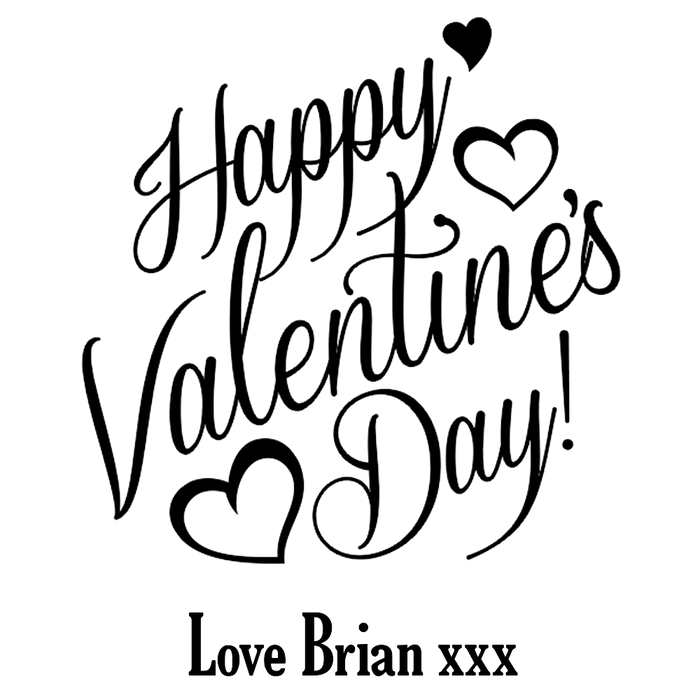 Happy Valentine's Day Engraved Wine Glass