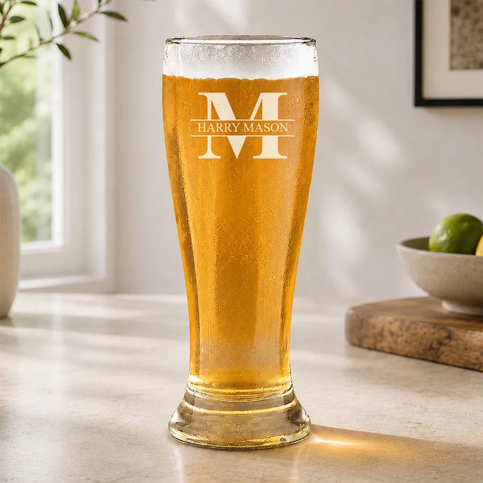 Banner Engraved Premium Beer Glass