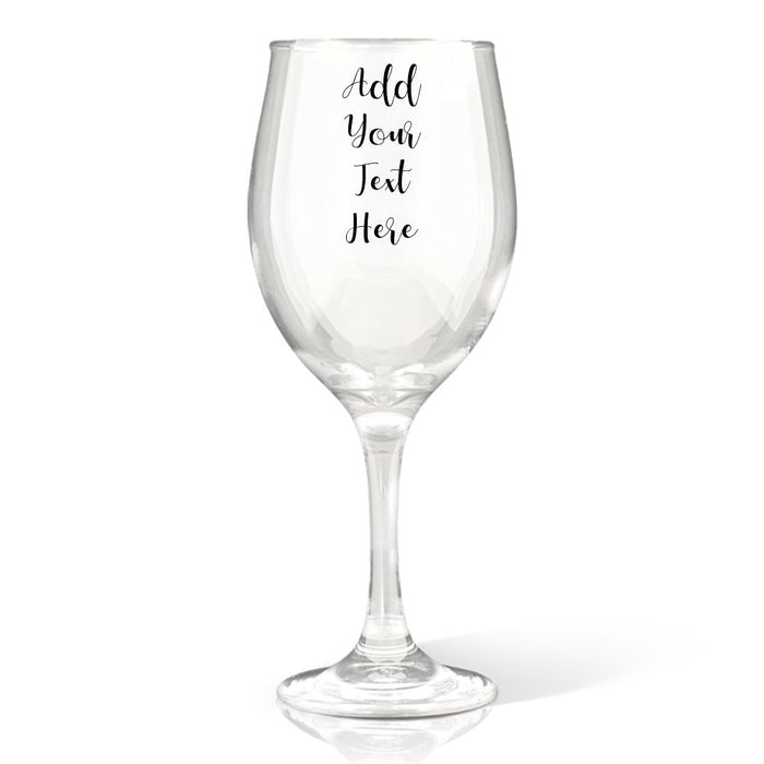 Add Your Own Message Coloured Wine Glass