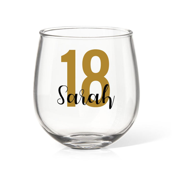 Age Coloured Stemless Wine Glass