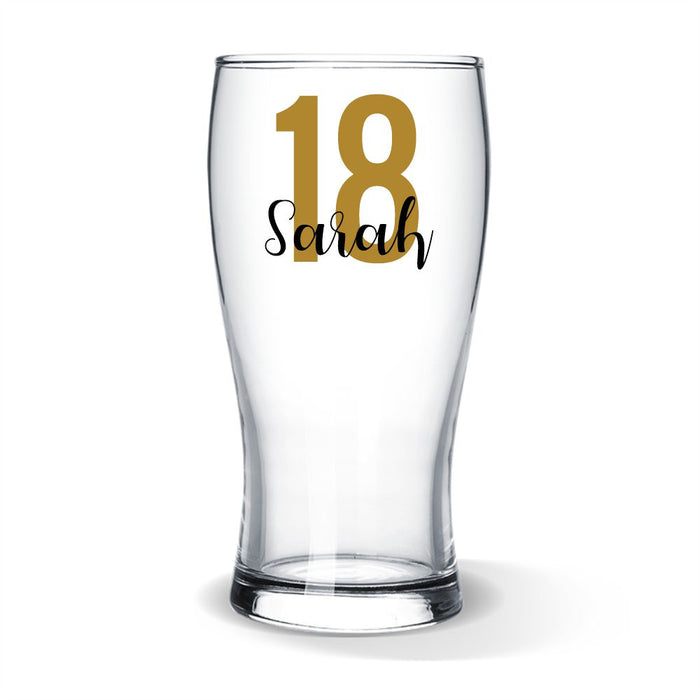 Age Coloured Standard Beer Glass