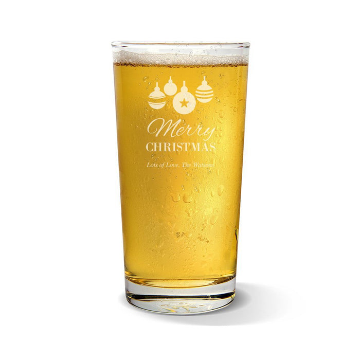 Bauble Engraved Pint Glass