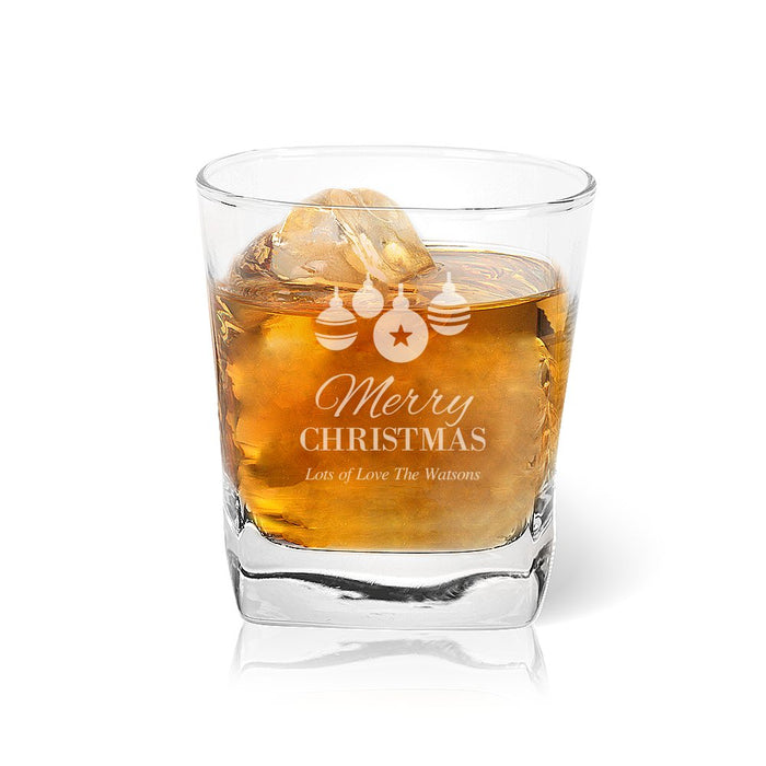Bauble Engraved Tumbler Glass