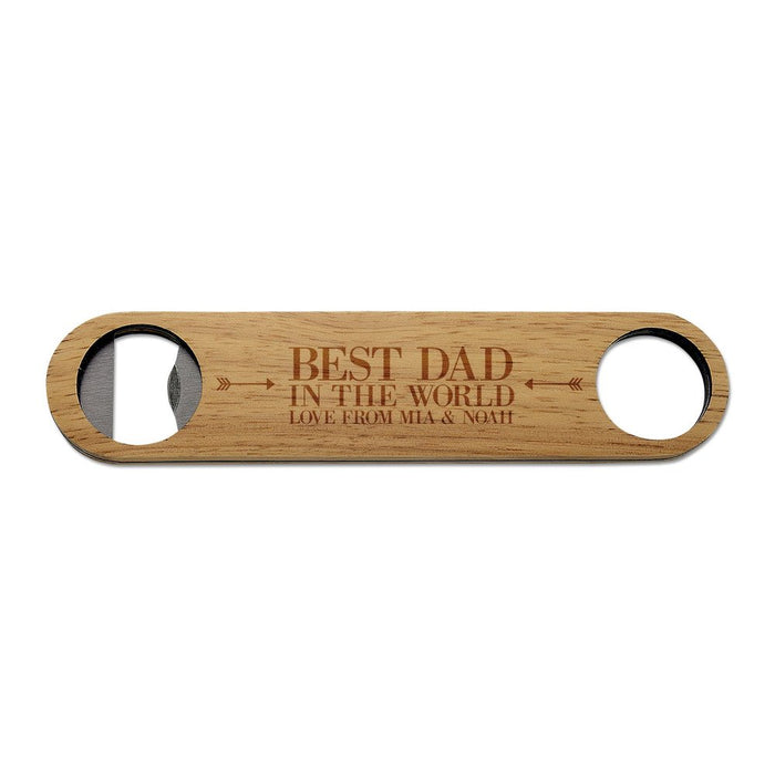 Best Dad Engraved Wooden Bottle Opener