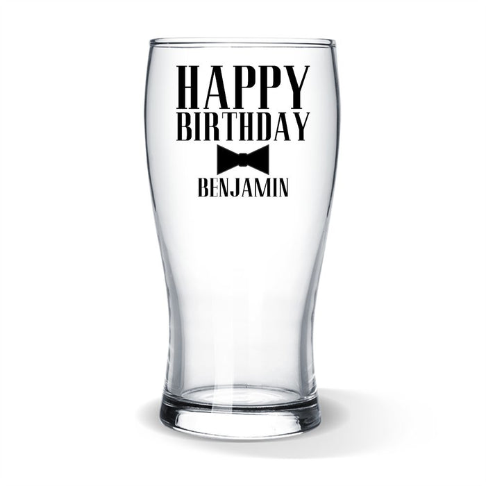 Bow Tie Coloured Standard Beer Glass