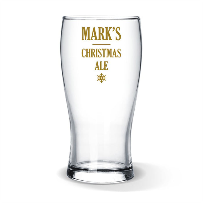 Christmas Ale Coloured Standard Beer Glass